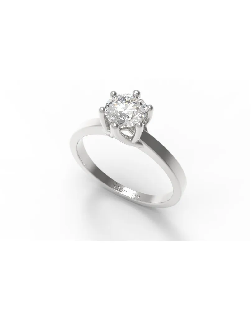 Anelli per Matrimonio in oro bianco 18k diamante 0.90 carati SG63672